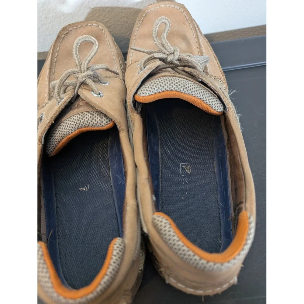 Sperry Top-Sider Men's 10.5M Billfish Tan Leather Boat Shoes 0777924 Non Slip